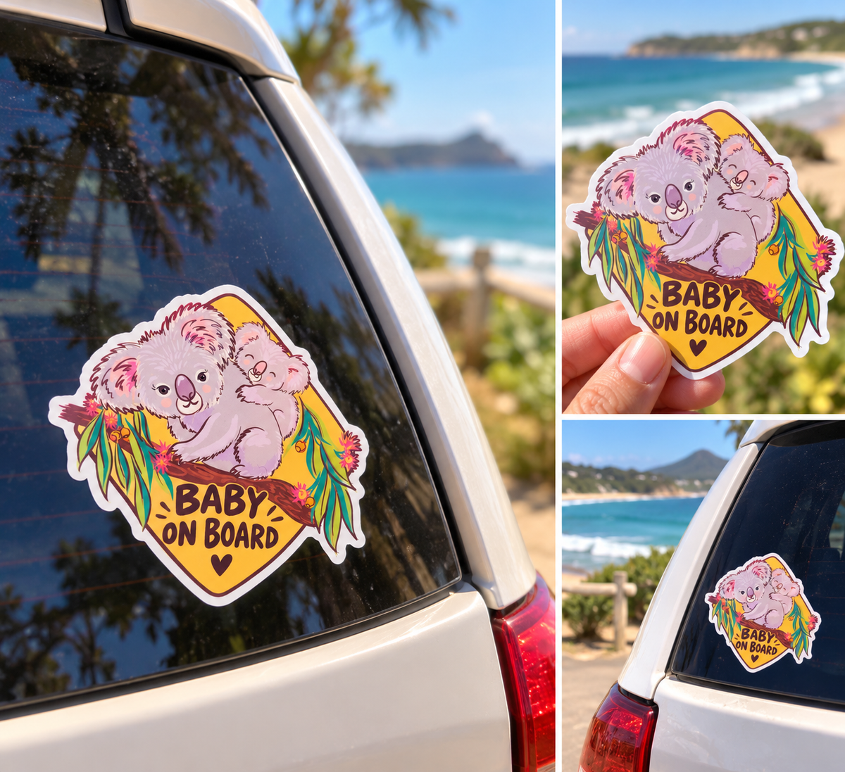 Baby on board, koala sticker