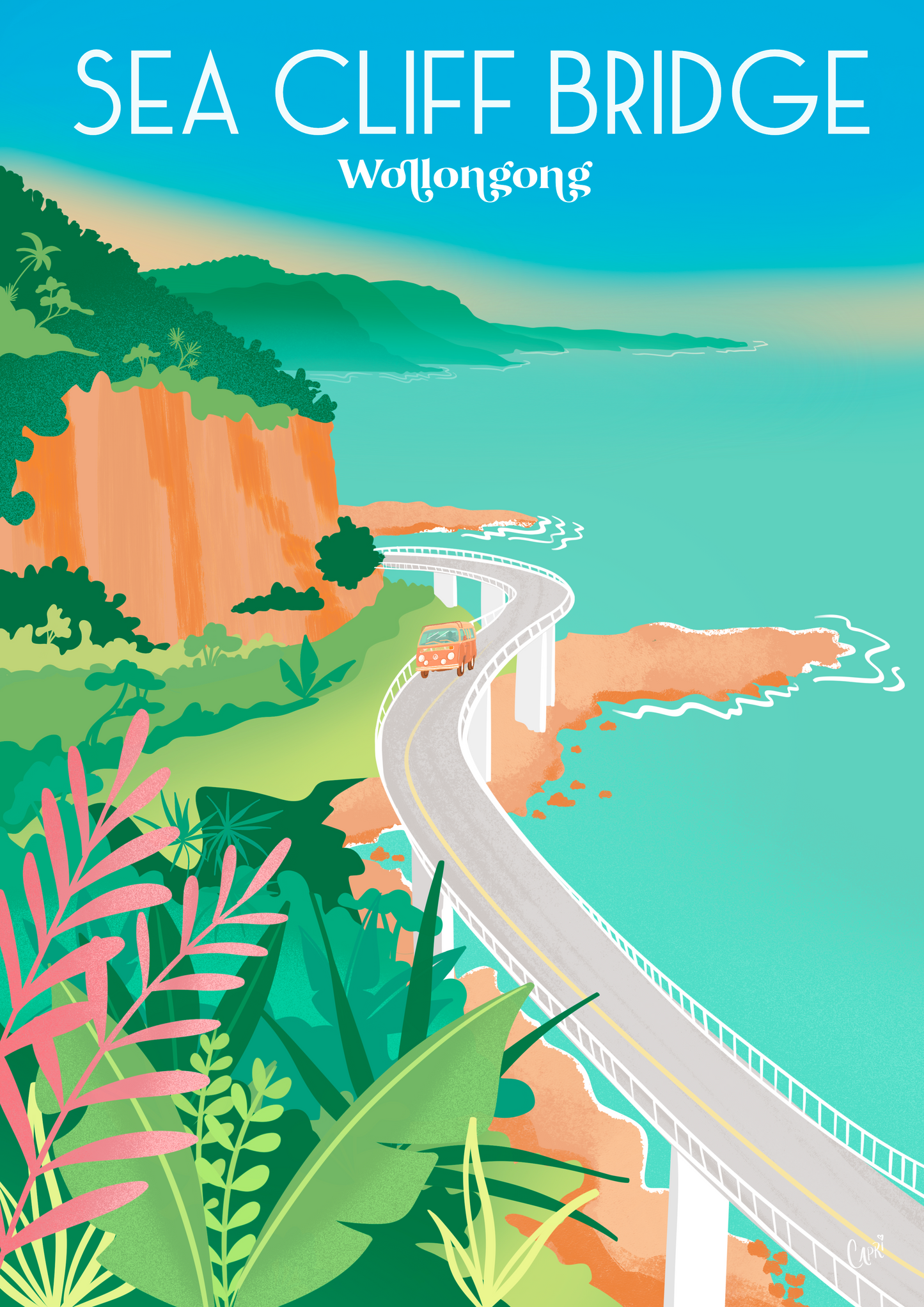 Sea Cliff Bridge Wollongong Art Print