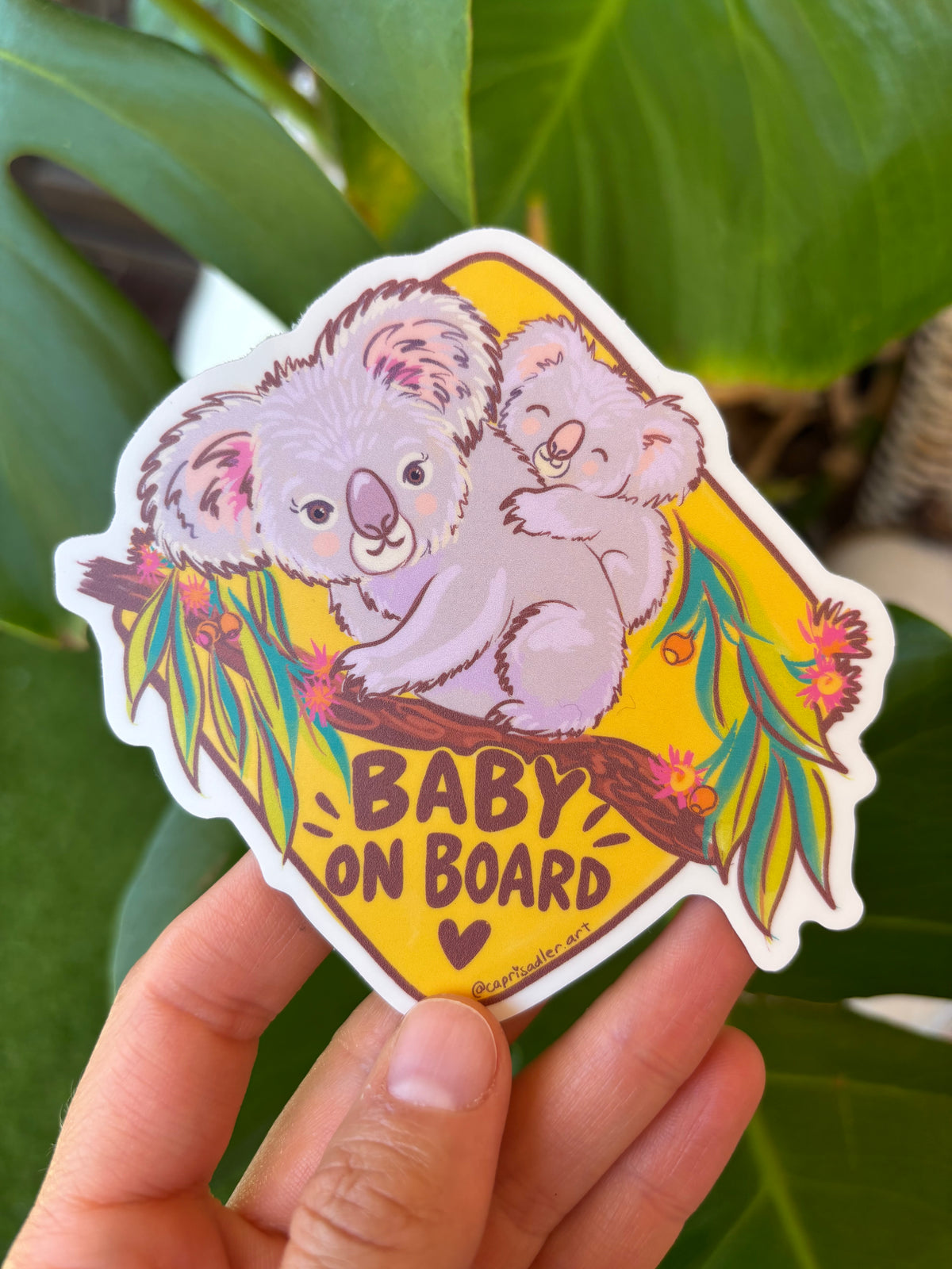 Baby on board, koala sticker