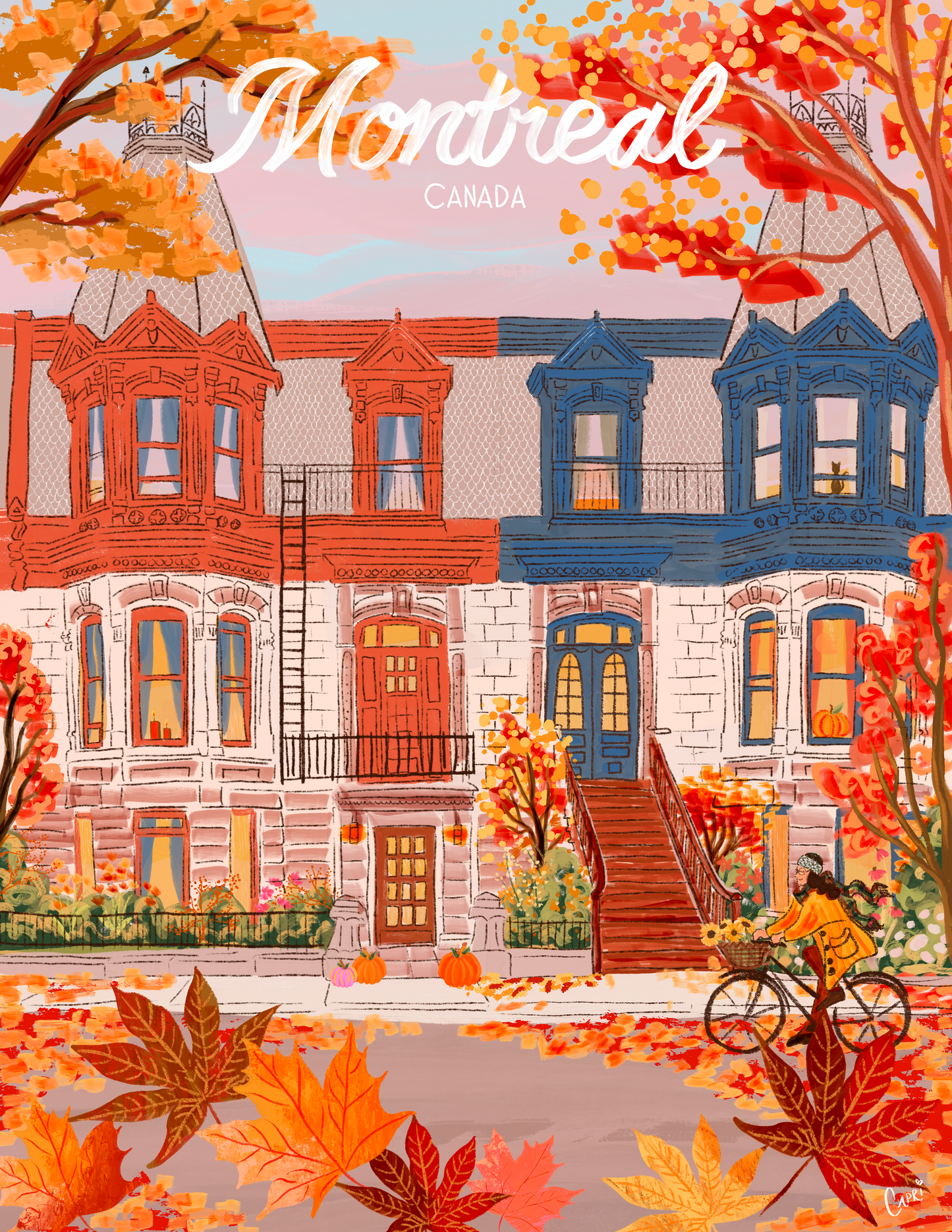 Autumn in Montreal Art Print