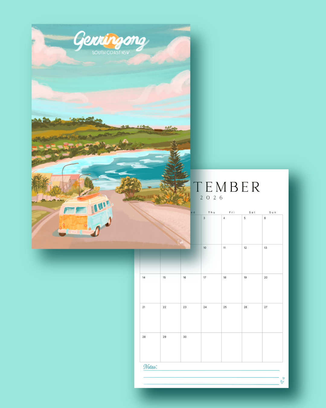 2026 South Coast NSW Wall Calendar