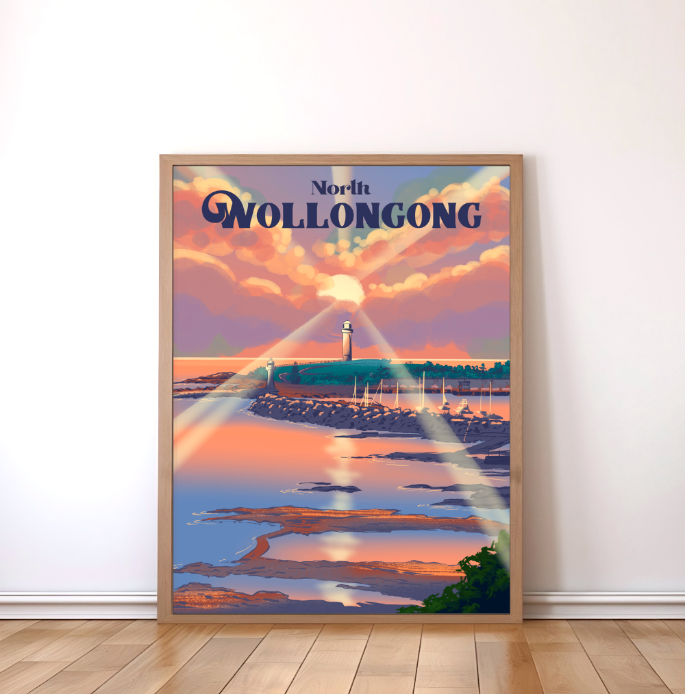 North Wollongong art print