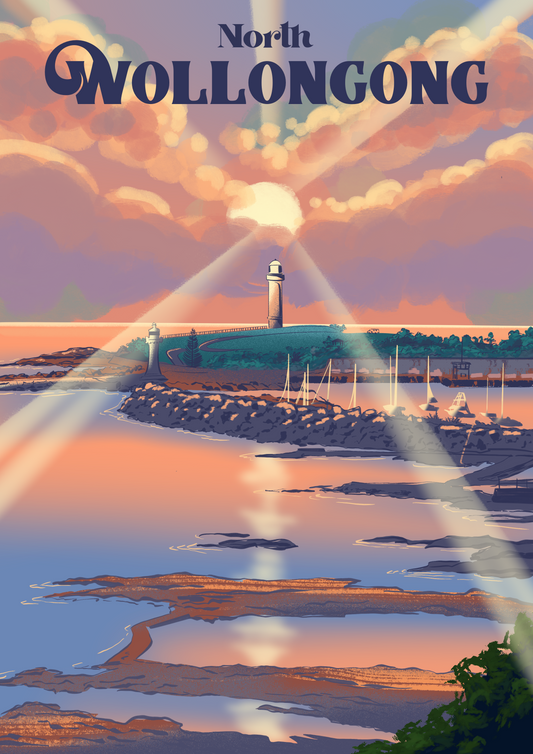 North Wollongong art print