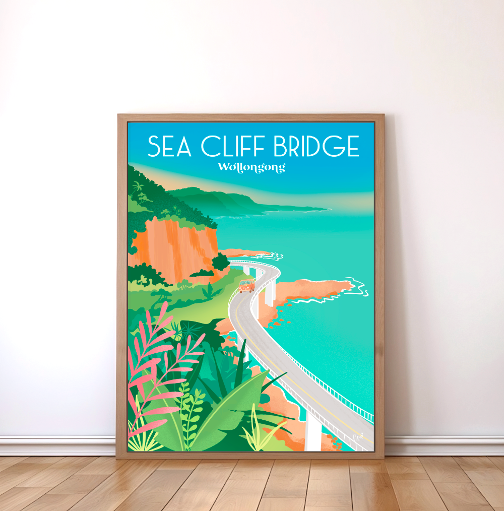 Sea Cliff Bridge Wollongong Art Print