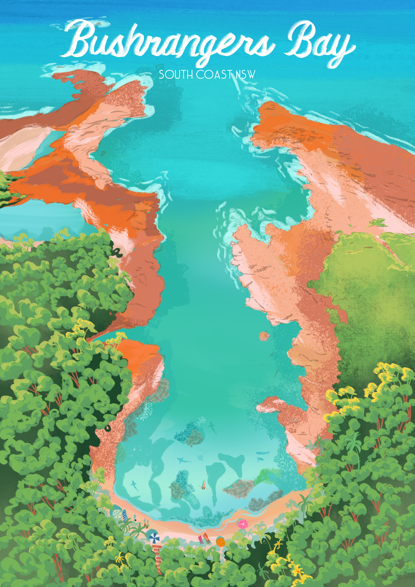 Bushrangers Bay, Shell harbour art print