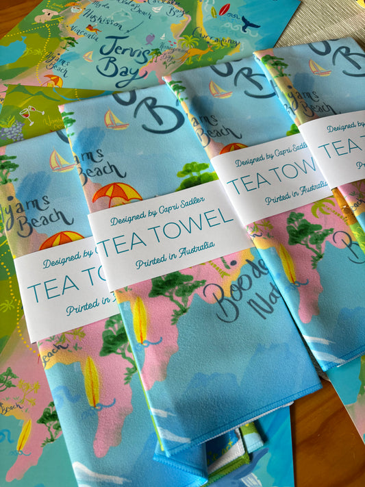 Jervis Bay Map Tea Towel