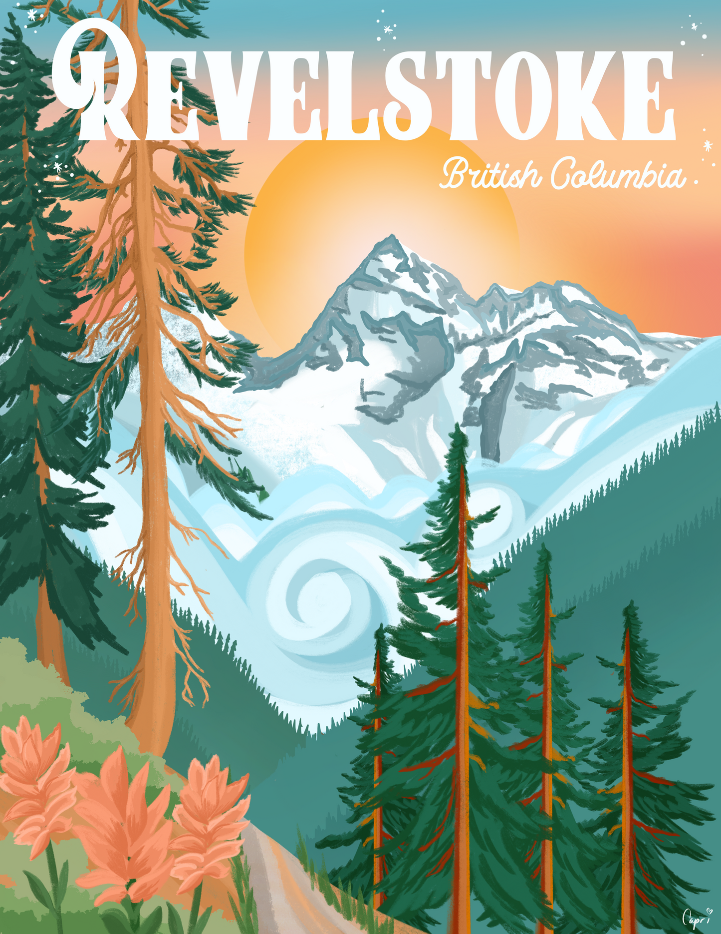 Revelstoke British Columbia Art Print