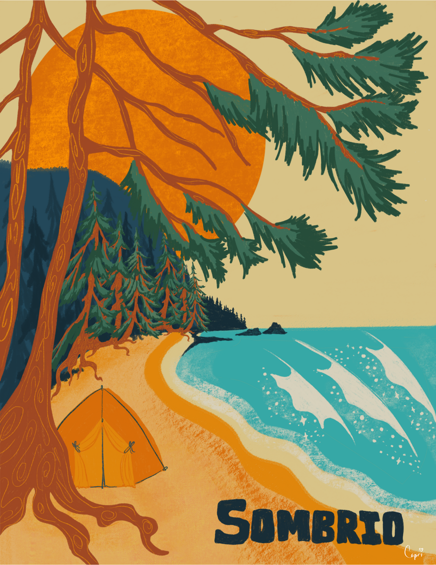 Sombrio Beach Art Print