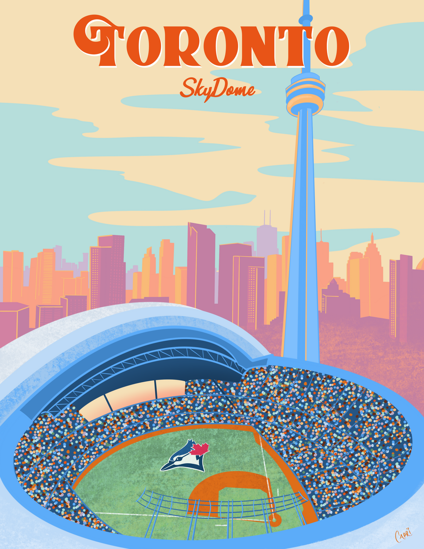 Toronto SkyDome Art Print