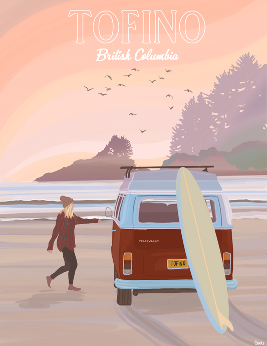Tofino Van Art Print